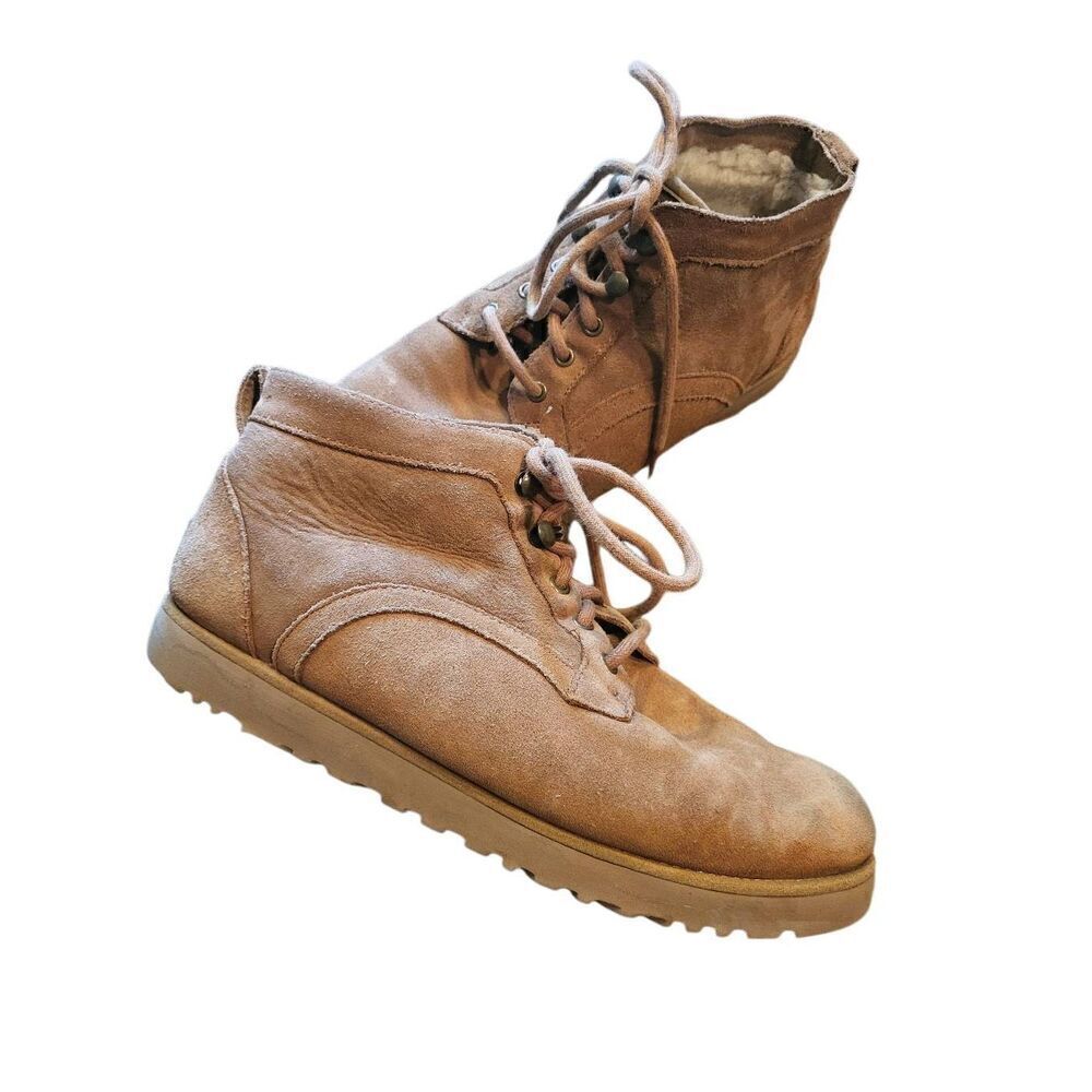 UGG Bethany Chukka Boots Women's 8 Chestnut Suede Leather Sheepskin Lined